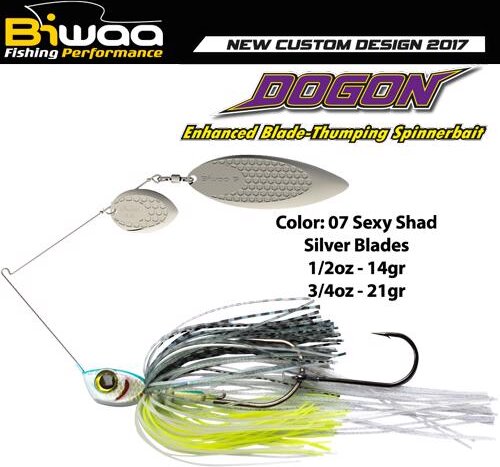 Biwaa Spinnerbait Dogon 3/4Oz 21g 07 Sexy Shad-Silver Blades