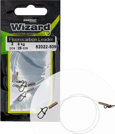 Wizard Szerelt Fluorocarbon Előke Neo 15kg 25cm 2db/cs