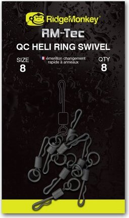 Ridgemonkey Rm-Tec Quick Change Heli Ring Swivel Size11 Karikás Gyorskapocs 10db