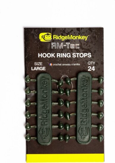 Ridgemonkey Rm-Tec Hook-Ring Stops Csúszógyűrű Rögzitő 24db Small