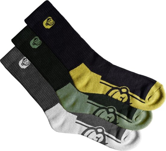 Ridgemonkey Apearel Crew Socks 3 Pack Size 10-12 Zokni