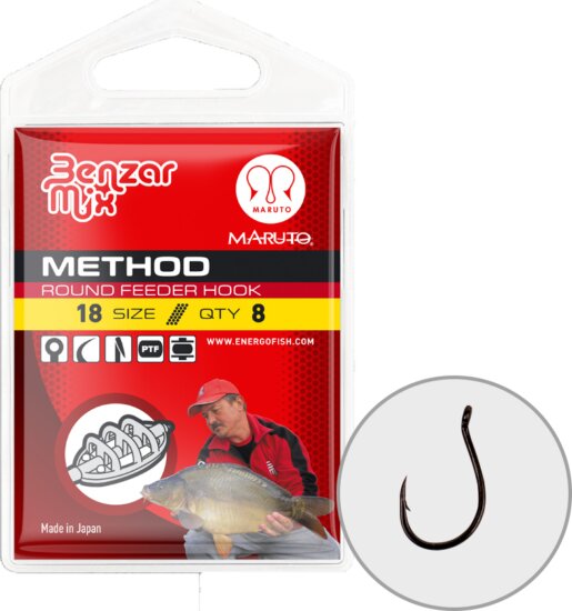 Maruto 4626 8 Benzár Round Feeder Horog 8db/cs