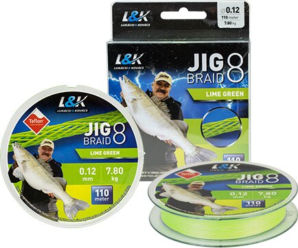 L&K Jig Braid 0,18mm 10.3kg 110m Lime Green