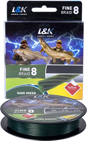 L&K Fine Braid 8 0,2 150m 13kg Dark Green