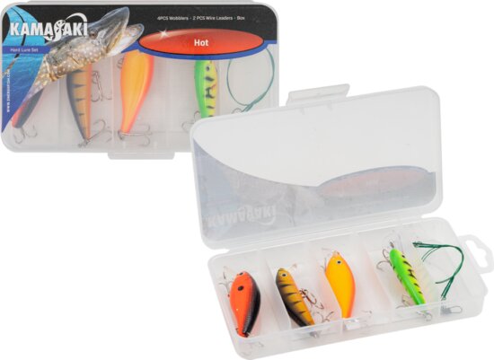 Hot Wobbler Szett(4Wobbler+2Drótelőke+Doboz)