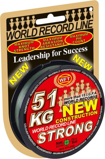 Fonott Zsinór WFT New Green 22kg 0,18mm 300m