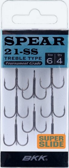 BKK Spear-21 Ss Hármashorog 10# 8db/csomag