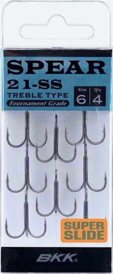 BKK Spear-21 Ss Hármashorog 1# 6db/csomag