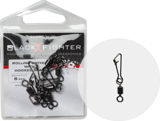 Black Fighter Hengeres Forgó Hook Kapocsal 2-Es 6db/cs