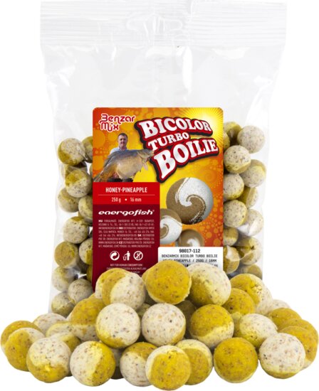 Benzár Turbo Bicolor Boilie Méz-Ananász 250g 16mm
