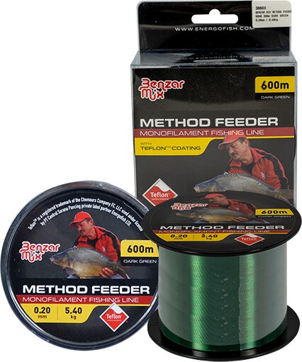 Benzár Method Feeder Mono Dark Green 600m 0.18mm