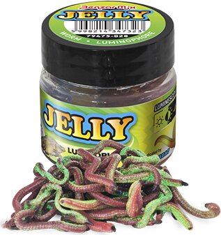 Benzár Jelly Baits Baby Worm Barna+Piros