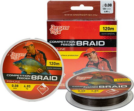 Benzár Competition Feeder Braid 0,06mm 4,35kg 120m Dark Brown