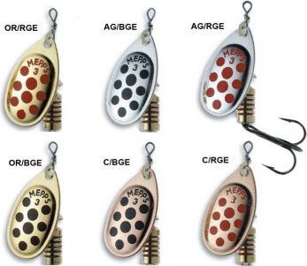 Mepps AGLIA Decorée , 1, Bronz alapon/Fekete pöttyös, 3,5g