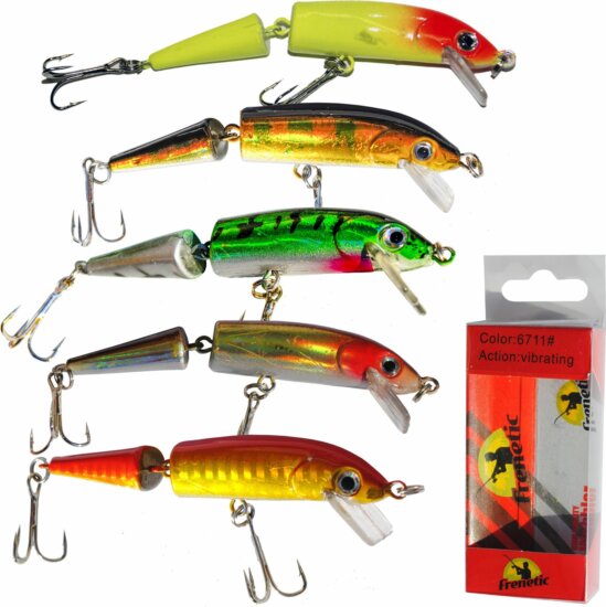 Frenetic Wobbler “Jointer", 13cm, piros/arany csíkos, 1-1,5m, 11,5kg