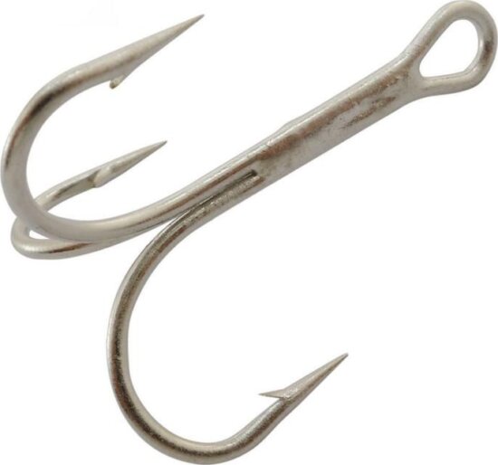 Frenetic nagy ezüst hármashorog, 3/0"