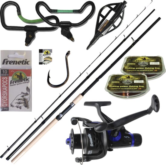 Frenetic Feeder szett Off-Road Feeder 3,6m 80g + Frenetic Easy Runner 40-es nyeletőfékes orsó + kiegészítők