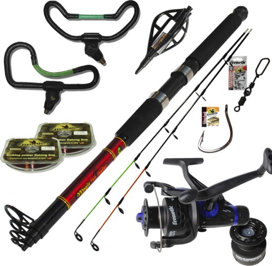 Frenetic Feeder szett Frenetic Tele Feeder 3,6m 90g bot + Frenetic Easy Runner 40-es nyeletőfékes orsó + kiegészítők