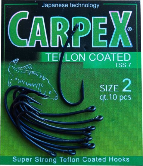 Carpex Teflon TSS7, 2, 10db/csomag, fekete teflon bevonatos