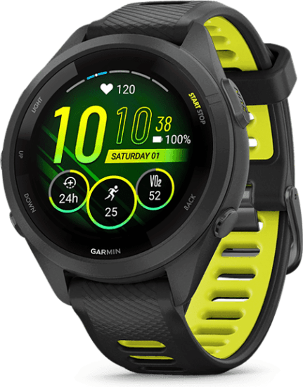 Garmin Forerunner 265S fekete-sárga