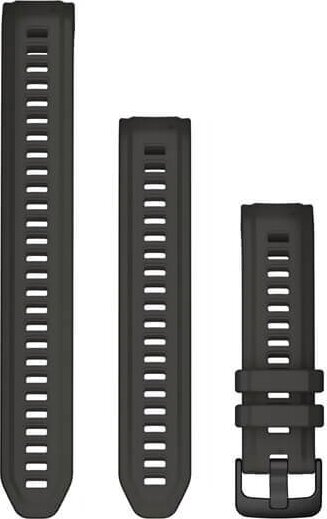 Garmin Óraszíj 20 mm grafit szilikon extra hosszú kiegészítő szíjjal (Instinct 2S)