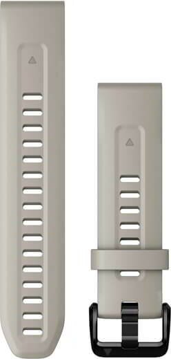 Garmin Óraszíj 20 mm világos kő szilikon (QuickFit) (Fenix 7S)