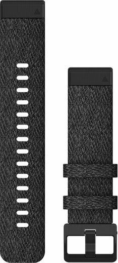 Garmin Óraszíj 20 mm nylon fekete nylon, fekete csat (QuickFit) Fenix 6S