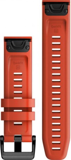 Garmin Óraszíj 22 mm lángvörös szilikon (QuickFit) (Fenix 7)
