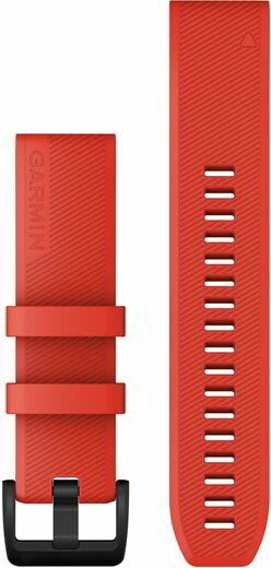 Garmin Óraszíj 22 mm lézer vörös szilikon, fekete rozsdamentes csat (QuickFit) Approach S62
