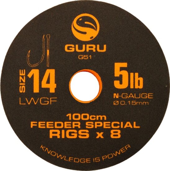 GURU LWGF Feeder Special Rig Size 14 / 100cm