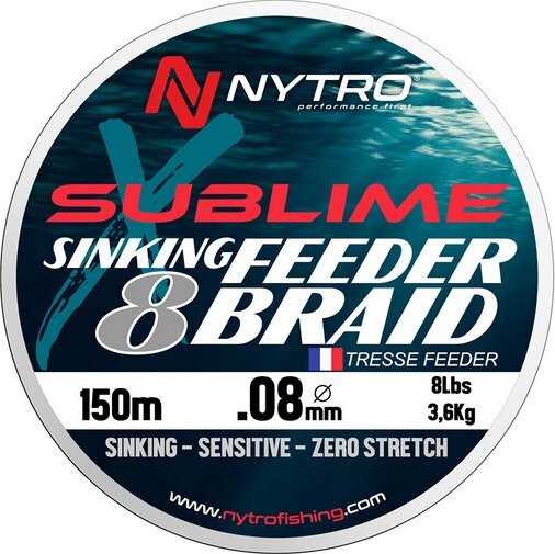 Nytro Sublime X8 Sinking Feeder Braid 0,10 fonott zsinór 150M