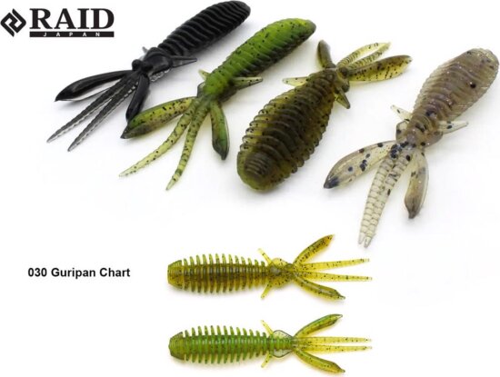 RAID JAPAN Egubug Gumirák 2.5" 63mm 030 Guripan Chart