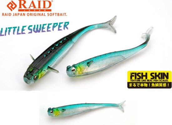 RAID JAPAN Little Sweeper Fish Skin Gumihal Hustler