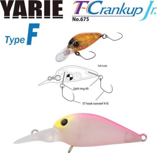 Yarie Jespa Yarie T-Crankup Jr 675 Type F 28mm 1.8g C4 Stubakihime