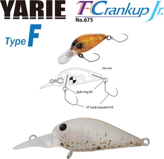 Yarie Jespa Yarie T-Crankup Jr 675 Type F 28mm 1.8g C3 Akayari
