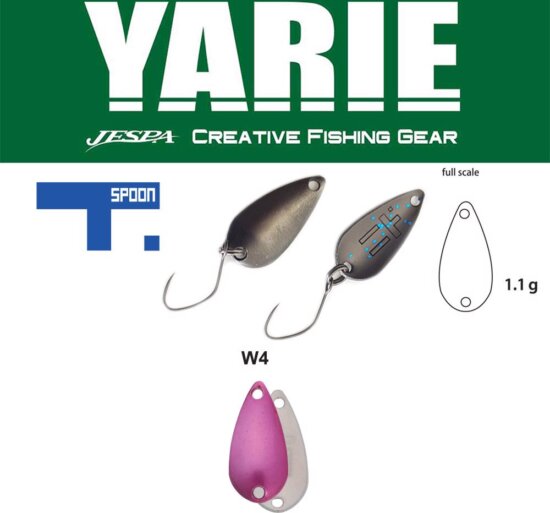 Yarie Jespa Yarie 706 T-Spoon 1.1g W4 Norinori Pink