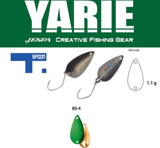 Yarie Jespa Yarie 706 T-Spoon 1.1g Bs4 Lime Glitter