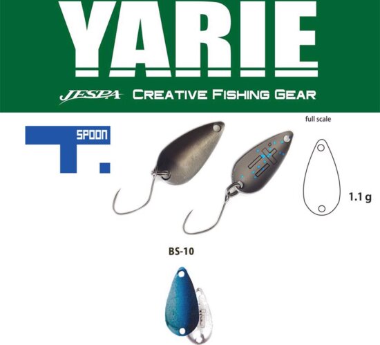 Yarie Jespa Yarie 706 T-Spoon 1.1g Bs10 Blue/Silver