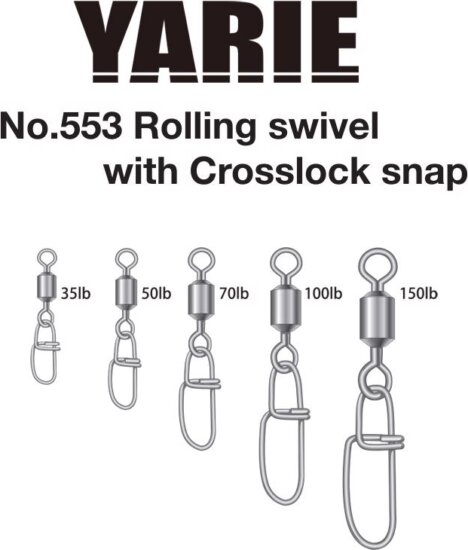 Yarie Jespa Forgókapocs Yarie 553 Crosslock Snap 100Lb