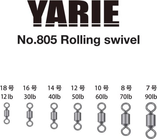 Yarie Jespa Forgó Yarie 805 Rolling Swivel Black 40Lb 14