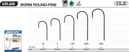 Horog Decoy Worm Kr-29 Round Fine 2