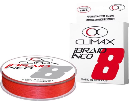 Climax Ibraid Neo X8 Fluo Red 135m 0.10mm 6.7kg