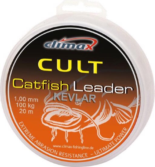 Climax Cult Catfish Kevlar Leader 20m 0.80mm 80kg Olive Green