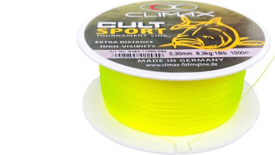 Climax Cult Carp Sport Mono Fluo Yellow 1000m 0.20mm