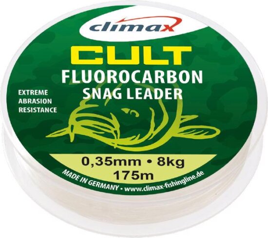 Climax Cult Carp Fluorocarbon Snag Leader 50m 0.50mm 30Lb