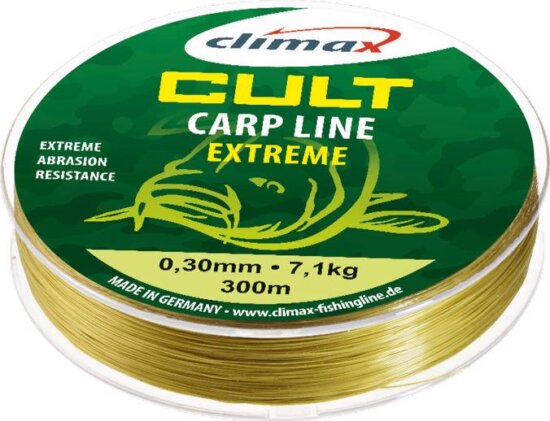 Climax Cult Carp Extreme Mono 1000m 0.28mm Matt Olive