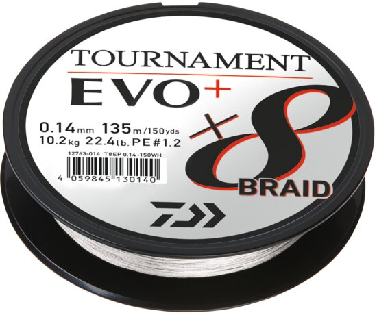 Daiwa Tournament X8 Braid Evo+ Fehér