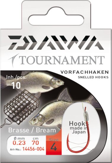 Daiwa Tournament keszegező horog (red, 70cm, #10, 0.18mm, 10db)