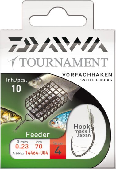 Daiwa Tournament feeder horog (silver, 70cm, #6, 0.23mm, 10db)