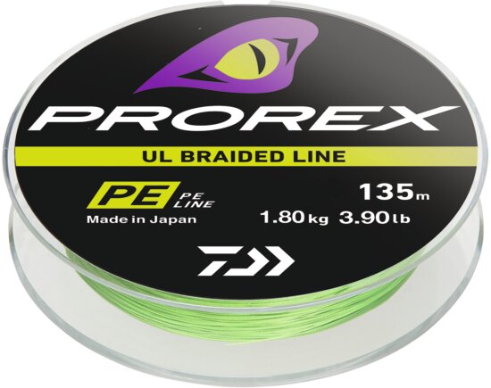 Daiwa Prorex UL Finesse Braid chartreuse, PE0.4, 2.80kg, 135m